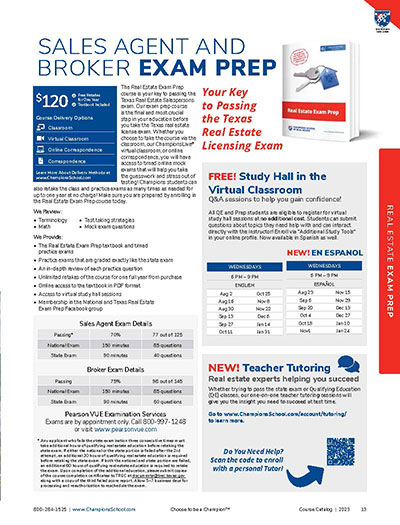 Preview - Catalog Real Estate Exam Prep Section