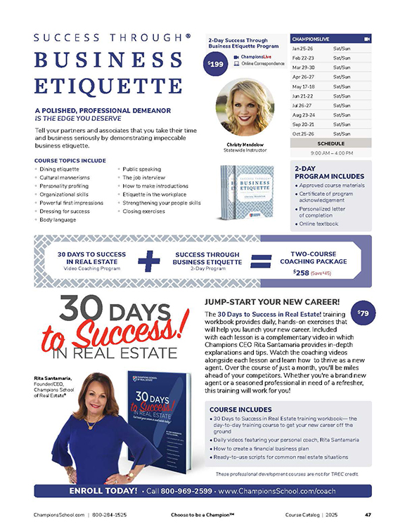 Preview - Catalog Business Etiquette Section