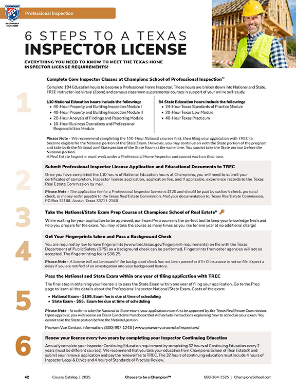 Preview - Catalog Home Inspection Section